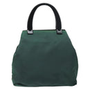 PRADA Hand Bag Nylon Green Silver Auth 172255-13