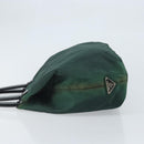 PRADA Hand Bag Nylon Green Silver Auth 172255-4