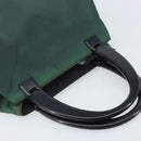 PRADA Hand Bag Nylon Green Silver Auth 172255-6