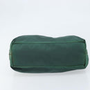 PRADA Hand Bag Nylon Green Silver Auth 172255-5