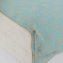 GUCCI GG Canvas Tote Bag Gold Light Blue 002 1099 Auth 172258-16
