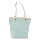 GUCCI GG Canvas Tote Bag Gold Light Blue 002 1099 Auth 172258-13
