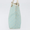 GUCCI GG Canvas Tote Bag Gold Light Blue 002 1099 Auth 172258-3