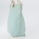 GUCCI GG Canvas Tote Bag Gold Light Blue 002 1099 Auth 172258-4