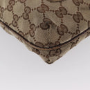 GUCCI GG Canvas Shoulder Bag Beige Silver 122793 Auth 172259-10