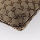 GUCCI GG Canvas Shoulder Bag Beige Silver 122793 Auth 172259-12