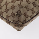 GUCCI GG Canvas Shoulder Bag Beige Silver 122793 Auth 172259-13