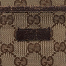 GUCCI GG Canvas Shoulder Bag Beige Silver 122793 Auth 172259-14