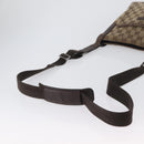 GUCCI GG Canvas Shoulder Bag Beige Silver 122793 Auth 172259-7