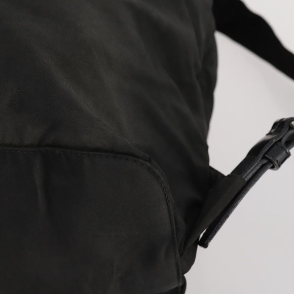 PRADA Backpack Nylon Black Silver Auth 172260