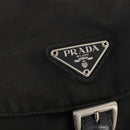 PRADA Backpack Nylon Black Silver Auth 172260-20