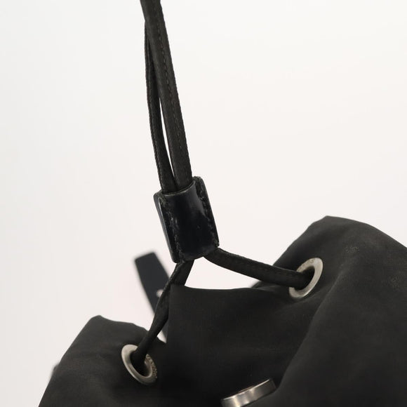 PRADA Backpack Nylon Black Silver Auth 172260