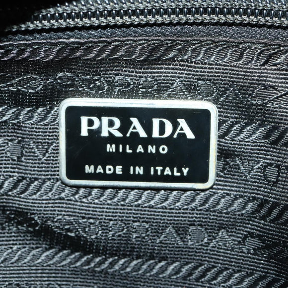 PRADA Backpack Nylon Black Silver Auth 172260