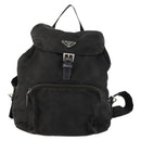 PRADA Backpack Nylon Black Silver Auth 172260-13
