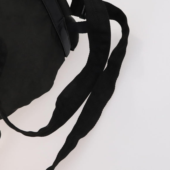 PRADA Backpack Nylon Black Silver Auth 172260