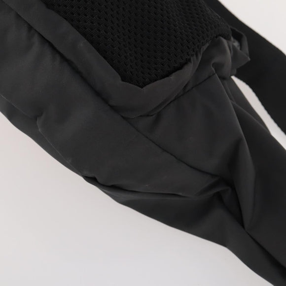 PRADA Sports Body Bag Nylon Schwarz Silber Auth 172262