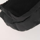 PRADA Sports Body Bag Nylon Schwarz Silber Auth 172262-14