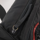PRADA Sports Body Bag Nylon Schwarz Silber Auth 172262-10