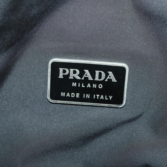 PRADA Sports Body Bag Nylon Schwarz Silber Auth 172262