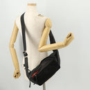 PRADA Sports Body Bag Nylon Schwarz Silber Auth 172262-24