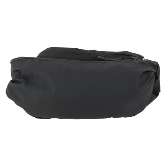 PRADA Sports Body Bag Nylon Schwarz Silber Auth 172262