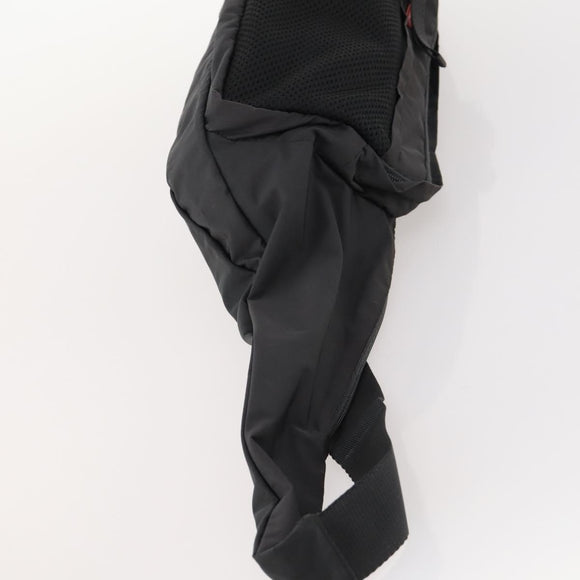 PRADA Sports Body Bag Nylon Schwarz Silber Auth 172262