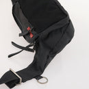 PRADA Sports Body Bag Nylon Schwarz Silber Auth 172262-4