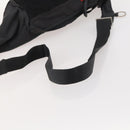 PRADA Sports Body Bag Nylon Schwarz Silber Auth 172262-7