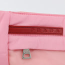 PRADA Sports Body Bag Nylon Pink Silver Auth 172263-17
