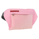 PRADA Sports Body Bag Nylon Pink Silver Auth 172263-1