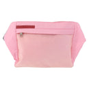 PRADA Sports Body Bag Nylon Pink Silver Auth 172263-13