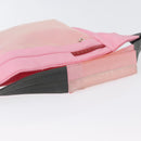 PRADA Sports Body Bag Nylon Pink Silver Auth 172263-7