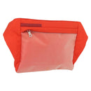 PRADA Sports Body Bag Nylon Orange Silver Auth 172265-1