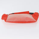 PRADA Sports Body Bag Nylon Orange Silver Auth 172265-5
