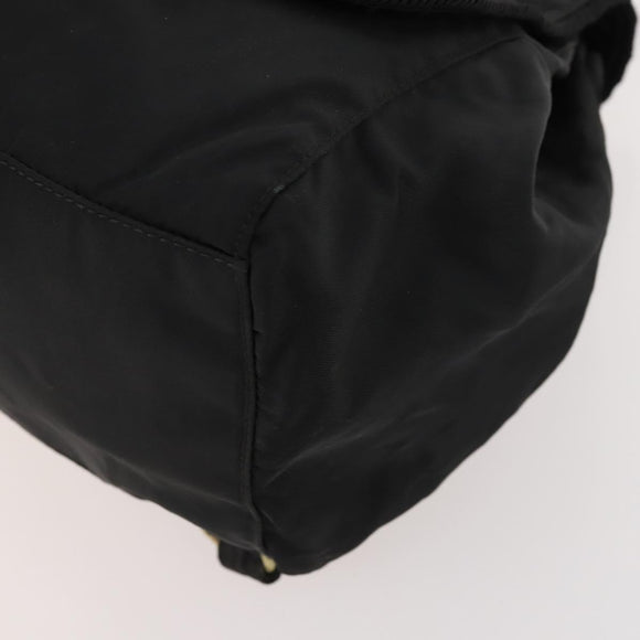 PRADA Backpack Nylon Black Gold Auth 172266