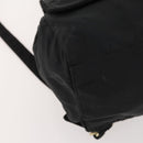 PRADA Backpack Nylon Black Gold Auth 172266-17