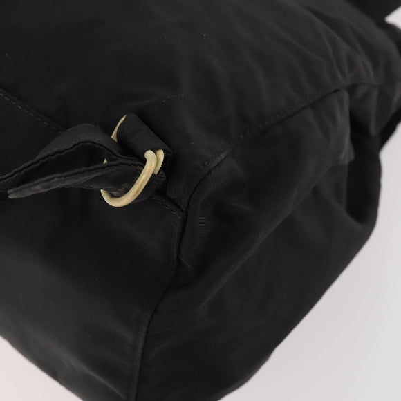 PRADA Backpack Nylon Black Gold Auth 172266