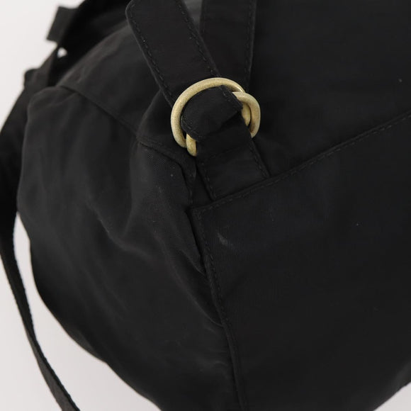 PRADA Backpack Nylon Black Gold Auth 172266