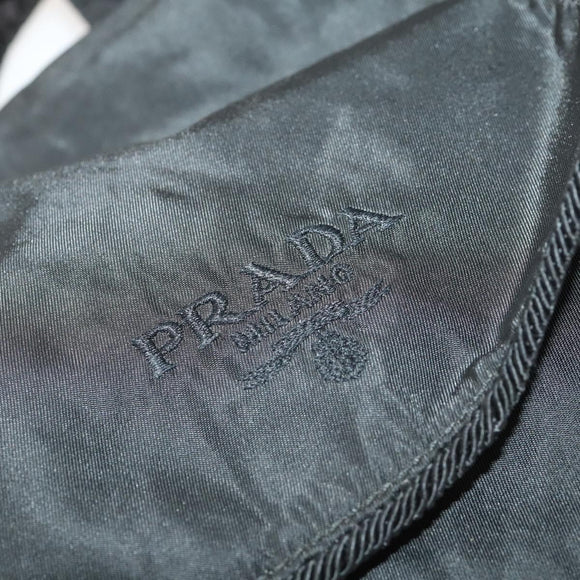 PRADA Backpack Nylon Black Gold Auth 172266