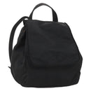 PRADA Backpack Nylon Black Gold Auth 172266-1