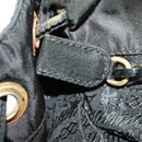 PRADA Backpack Nylon Black Gold Auth 172266-24