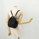 PRADA Backpack Nylon Black Gold Auth 172266-26