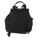 PRADA Backpack Nylon Black Gold Auth 172266-2