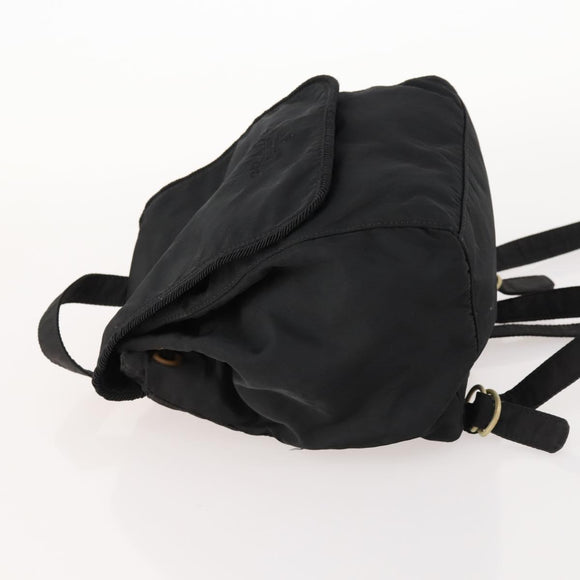 PRADA Backpack Nylon Black Gold Auth 172266