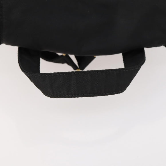PRADA Backpack Nylon Black Gold Auth 172266