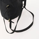 PRADA Backpack Nylon Black Gold Auth 172266-8