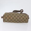 GUCCI GG Supreme Web Sherry Line Shoulder Bag PVC Beige Gold Auth 172270-10