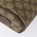 GUCCI GG Supreme Web Sherry Line Shoulder Bag PVC Beige Gold Auth 172270-13