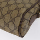 GUCCI GG Supreme Web Sherry Line Shoulder Bag PVC Beige Gold Auth 172270-14