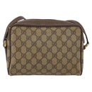 GUCCI GG Supreme Web Sherry Line Shoulder Bag PVC Beige Gold Auth 172270-3